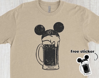 Beer Mickey Disney Shirt | Disneyworld Shirt | Man DIsney Shirt | Funny Disney Shirt | Drinking At Disney Shirt