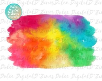 Watercolor Rainbow Background, Sublimation Background, Digital Watercolor, Instant Download