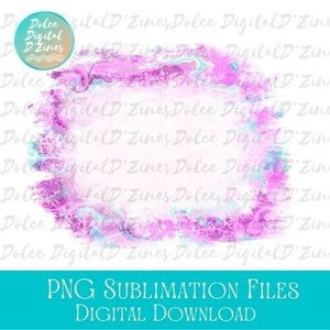 Fuschia and Teal Swirls Background PNG, Distressed Background For Sublimation, Instant Download