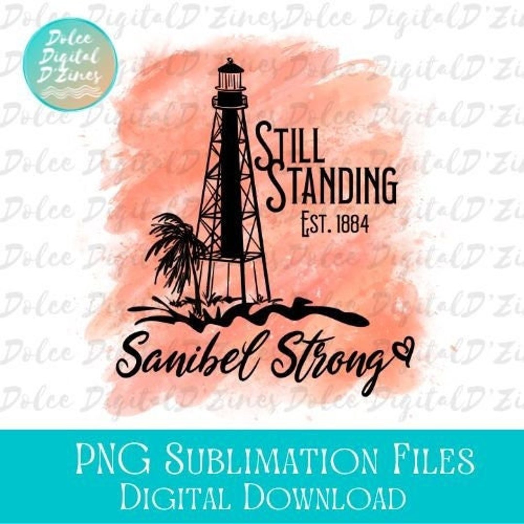 Still Standing Sanibel Lighthouse PNG Sanibel Strong Peach Etsy