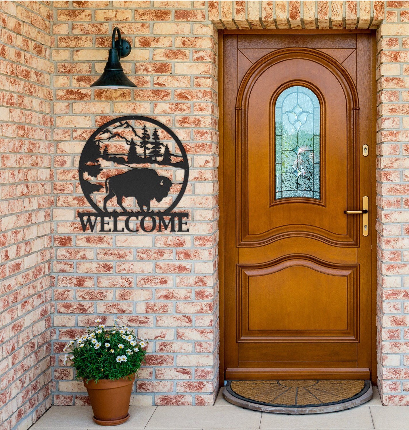Custom Bison Metal Sign II Metal Welcome Outdoor Sign, Bison Gifts ...