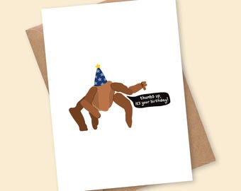 Rocky the Alien "Thumbs Up" Birthday Card