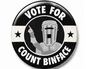Vote for Count Binface - Button Pins 32mm or 58mm