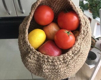 Rustic Baskets Set, Kitchen Basket, Farm House Basket, Jute Hanging Basket, Vegetable Baskets, Storage Basket,