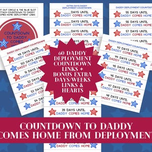 Daddy Deployment Countdown Chain: Military Homecoming DIY (PDF Downloadable)