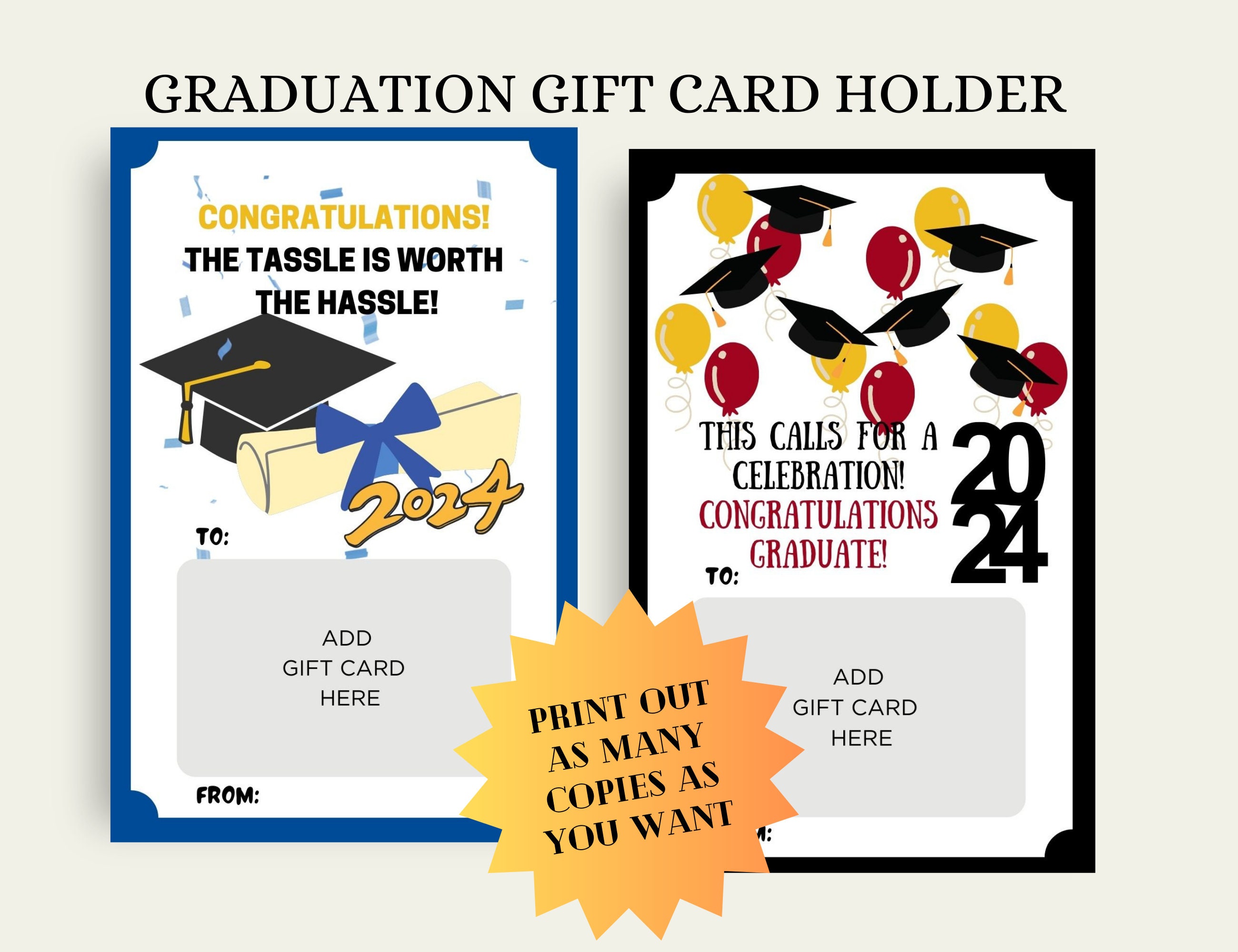 Graduation Gift Card Holder, Money Card, Congratulations Graduation