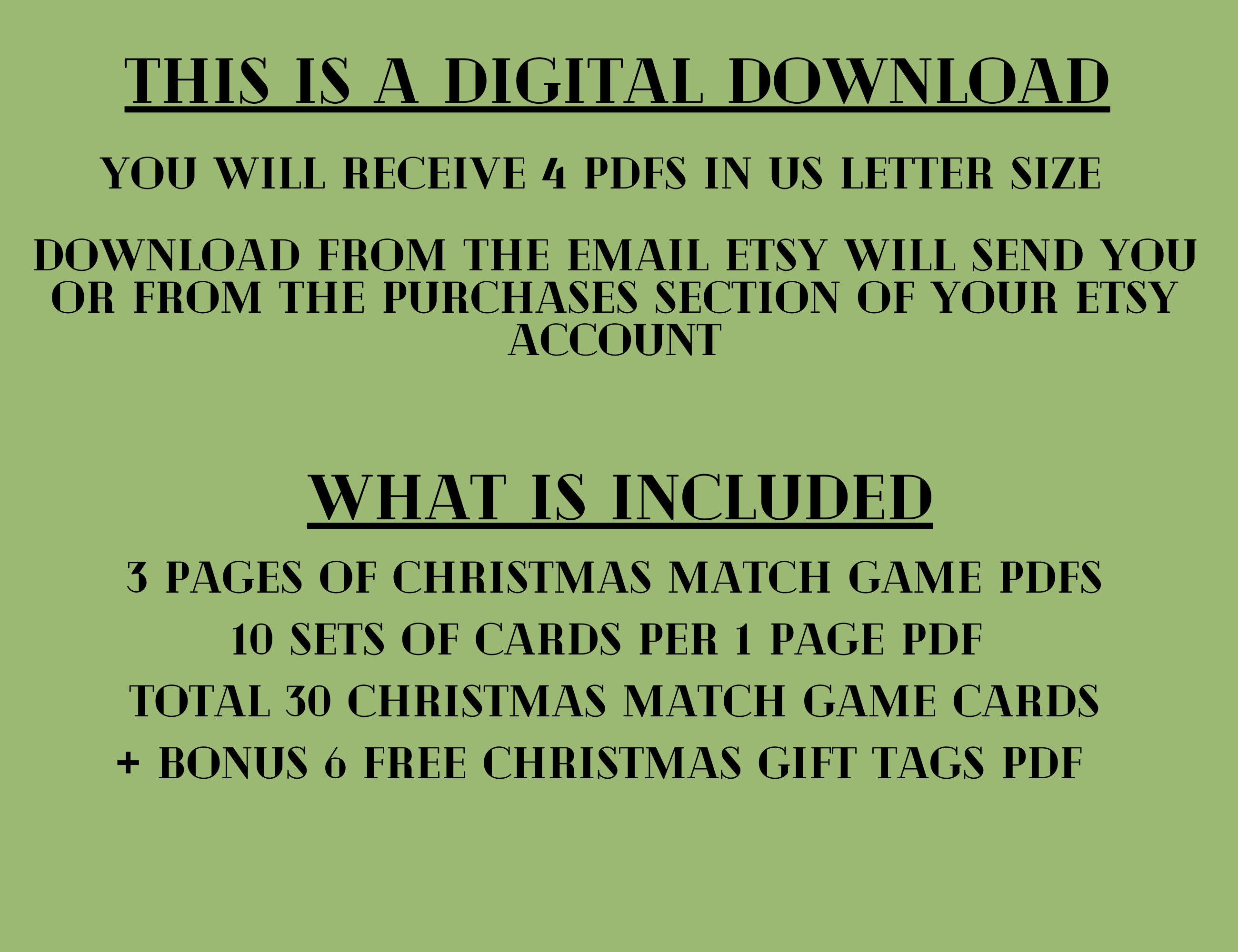 Christmas Memory Match Game Printable