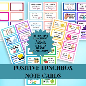 Lunch Box Printable Notes for Kids, Back to School Printable Notes, Positive Affirmations for Kids, Encouraging Notes for Kids
