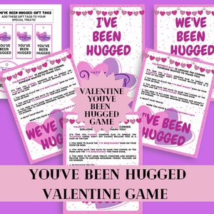 You&#39;ve Been Hugged Game Printable, We&#39;ve Been Hugged, Valentine Kit Printable Game, Coworker I&#39;ve Been Hugged