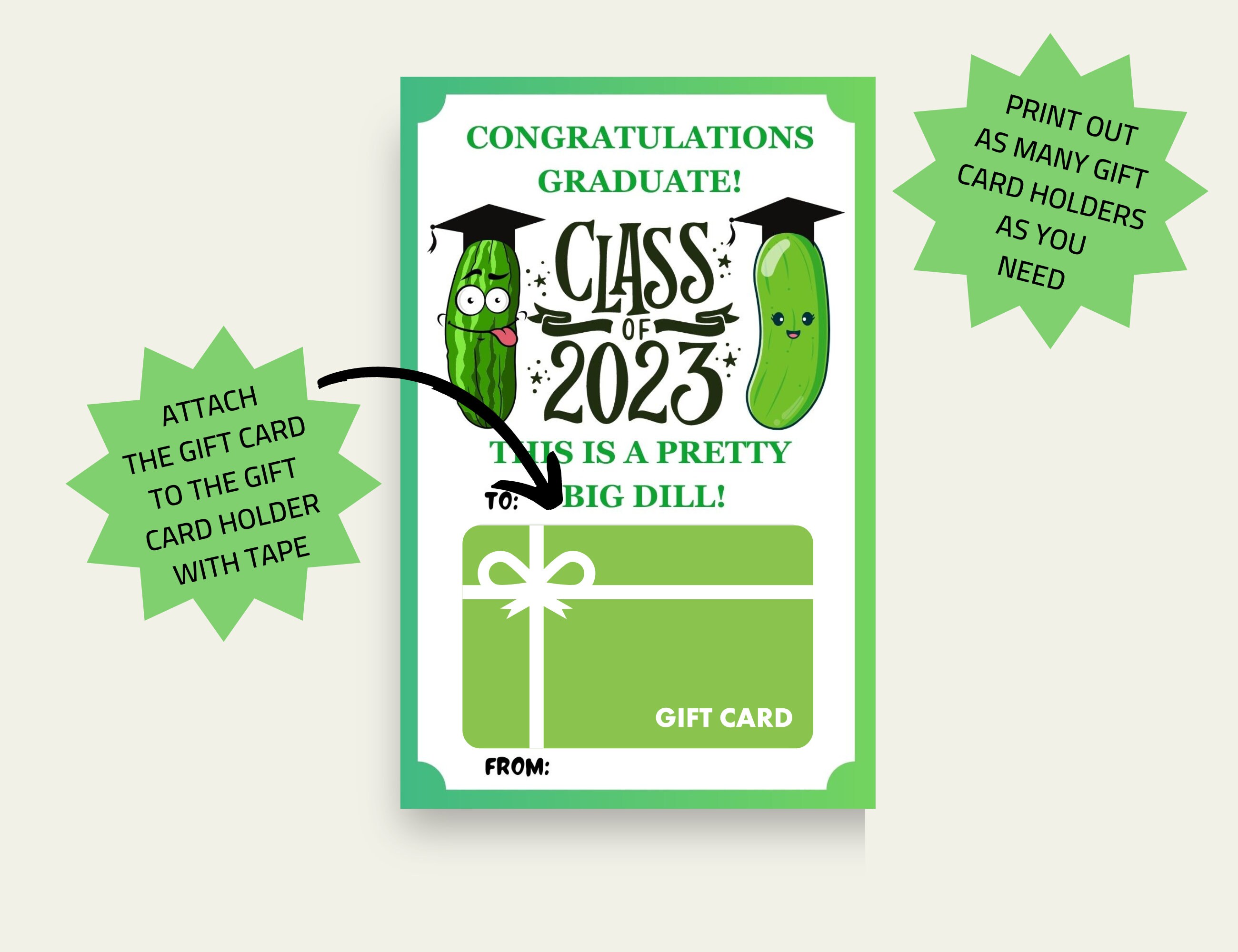 Graduation Gift Card Holder, Big Dill Congratulations Graduation Gift