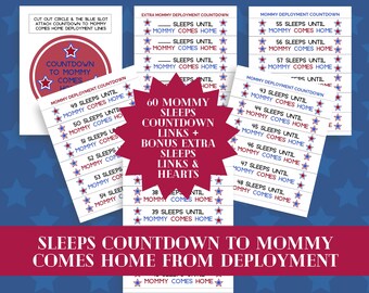 Mommy Deployment Sleeps Countdown: Military Homecoming Activity (PDF Download)