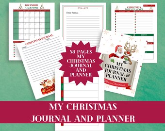 Printable Christmas Journal & Planner: Holiday Organizer (Digital Download)