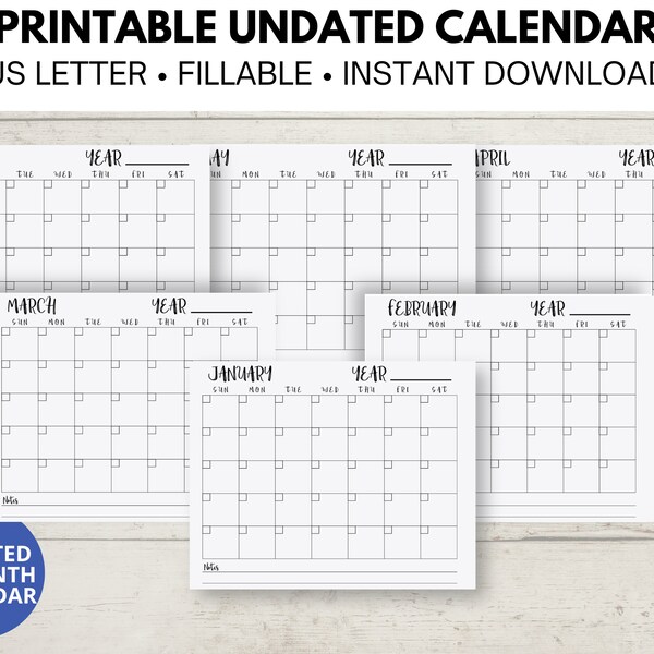 Landscape Calendar - Etsy