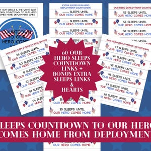 Military Homecoming Countdown Chain: Hero Deployment Sleep Calendar (Digital Download)