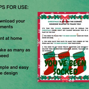 You've Been Socked Christmas Game: Printable Kit (DIGITAL DOWNLOAD) - Etsy