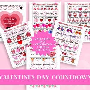 Valentine&#39;s Day Countdown Chain: Kids Activity + Gift Tags (Printable)
