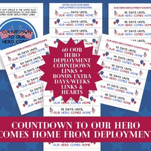 Military Homecoming Countdown Chain: DIY Deployment Countdown (PDF Downloadable File)