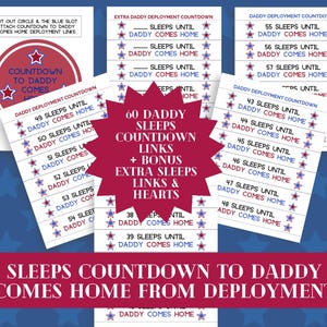 Daddy Deployment Countdown Chain: Military Homecoming Activity (PDF Downloadable File)
