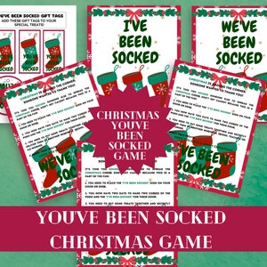 You&#39;ve Been Socked Christmas Game: Printable Kit (PDF)