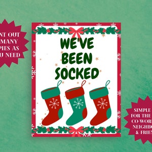 You've Been Socked Christmas Game: Printable Kit (DIGITAL DOWNLOAD) - Etsy