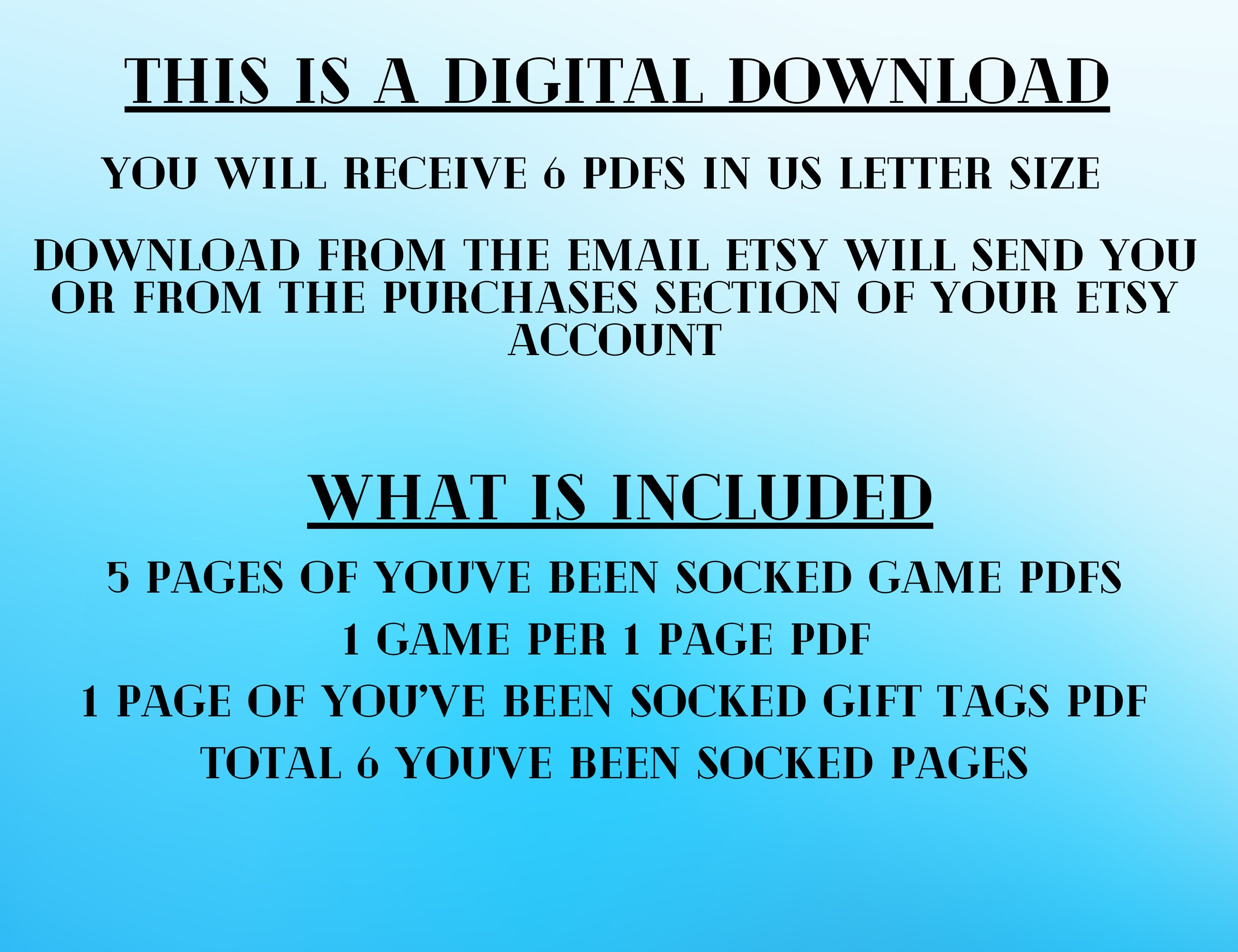 You've Been Socked Christmas Game: Printable Kit (PDF) - Etsy