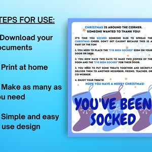 You've Been Socked Christmas Game: Printable Kit (PDF) - Etsy