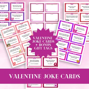 Valentine&#39;s Day Joke Cards: Kids&#39; Lunchbox Notes & Gift Tags (PDF)