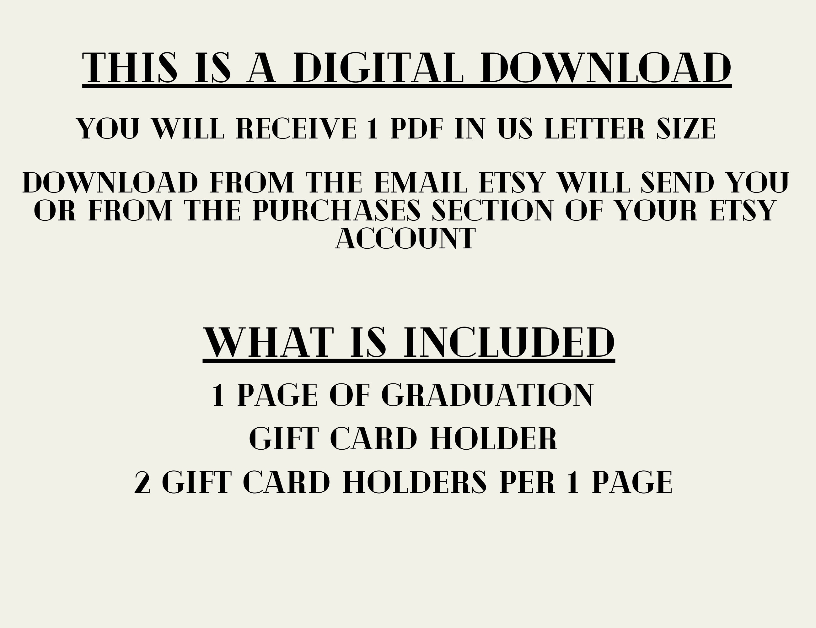 Graduation Gift Card Holder, Money Card, Congratulations Graduation