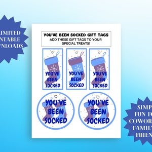 You've Been Socked Christmas Game: Printable Kit (PDF) - Etsy