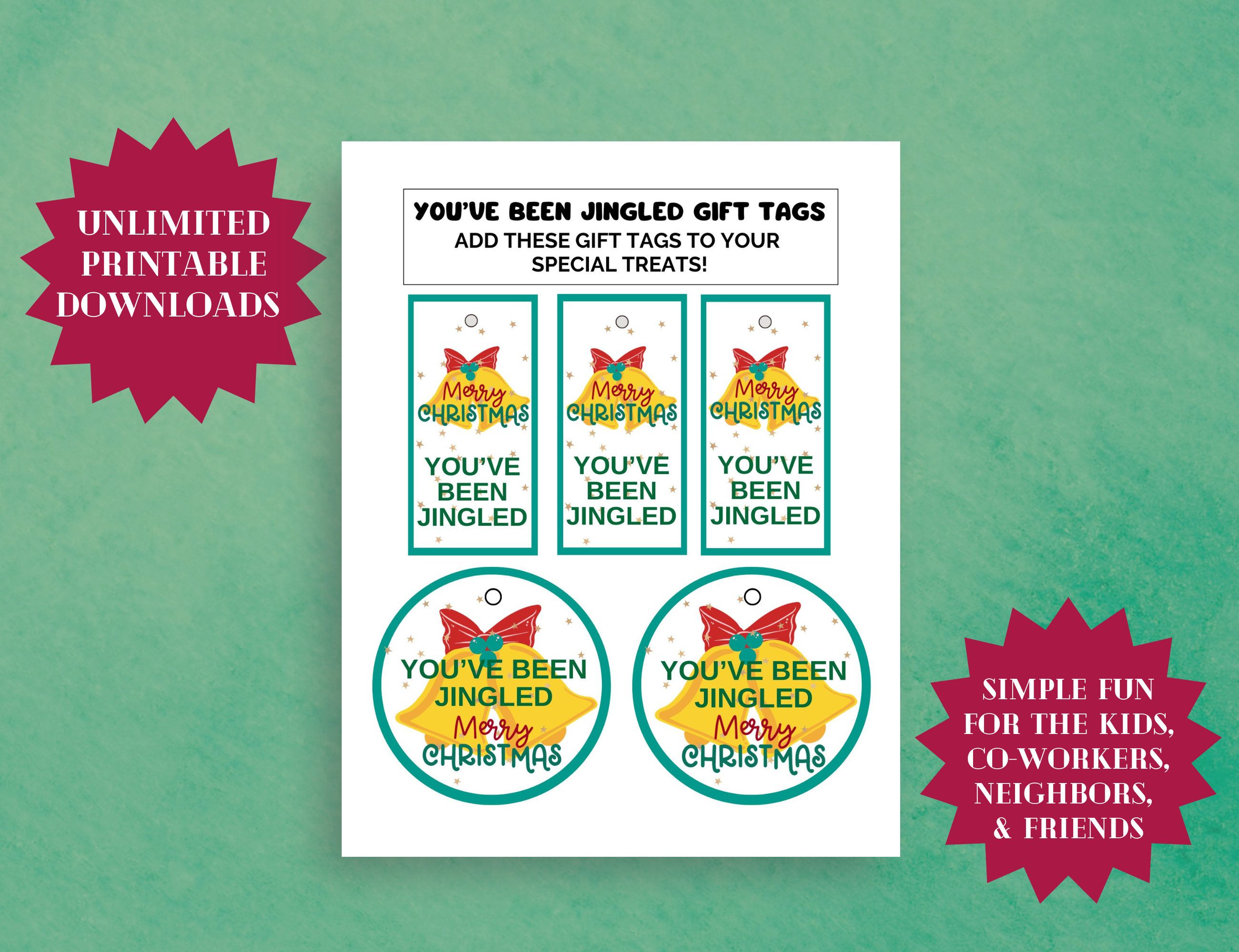 You've Been Jingled Game Printable, We've Been Jingled, Christmas