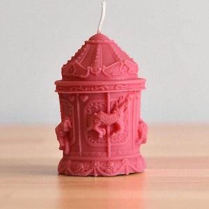Charming Carousel Candle with Beautiful Relief Design - Shaped Candle - Gift and Decor Piece - Perfect Gift for Birthdays & Celebrations