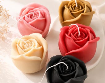Handmade Rose Shaped Candle – Floral Soy Wax Sculpture, Decorative Home Accent, Perfect Gift for Weddings, Birthdays, and Special Occasions