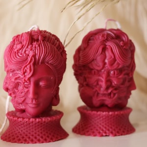 Gothic Lady Demon Candle – Handmade Soy Wax Sculpture, Dark Aesthetic Decor, Unique Gift, Witchy Home Accent, Mystical Vibes