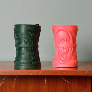 Money Lover's Banknote Candle - Shaped Candle - Collectible Currency Decorative Candle - Hand Poured Wax with Real Money Design