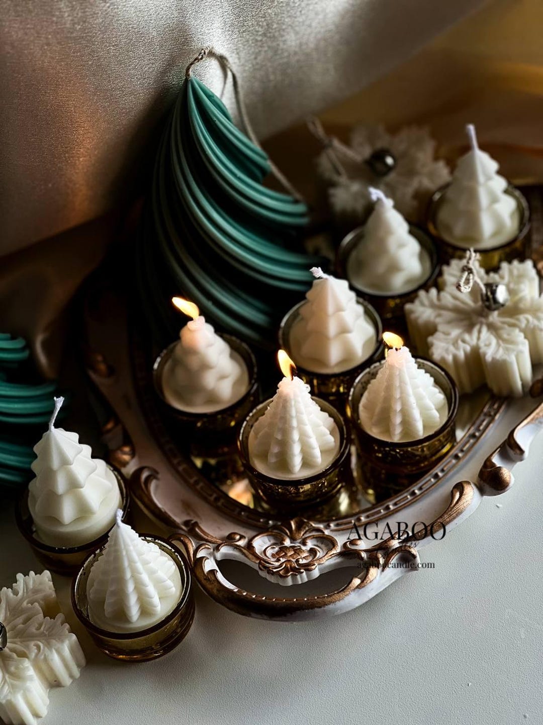 Whimsical Mini Christmas Tree Candle Lights Delightful Holiday Accents