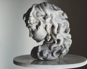 Bookend Medusa Sculpture - Greek Mythology Art Decor - Figurine - Unique Home Decor - unique bookend