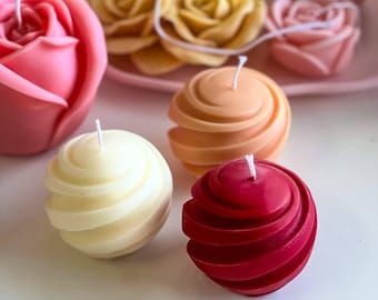 Elegant Spiral Ball Candle - Shaped Candle - Relaxation Gift - Perfect for Any Occasion - Handcrafted Home Decor - Candle Gift for mom & dad