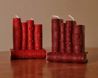 Handmade Book Frame Candle – Soy Wax, Cotton Wick, Custom Colors & Scents – Unique Literary Gift for Book Lovers, Home, Library Decor