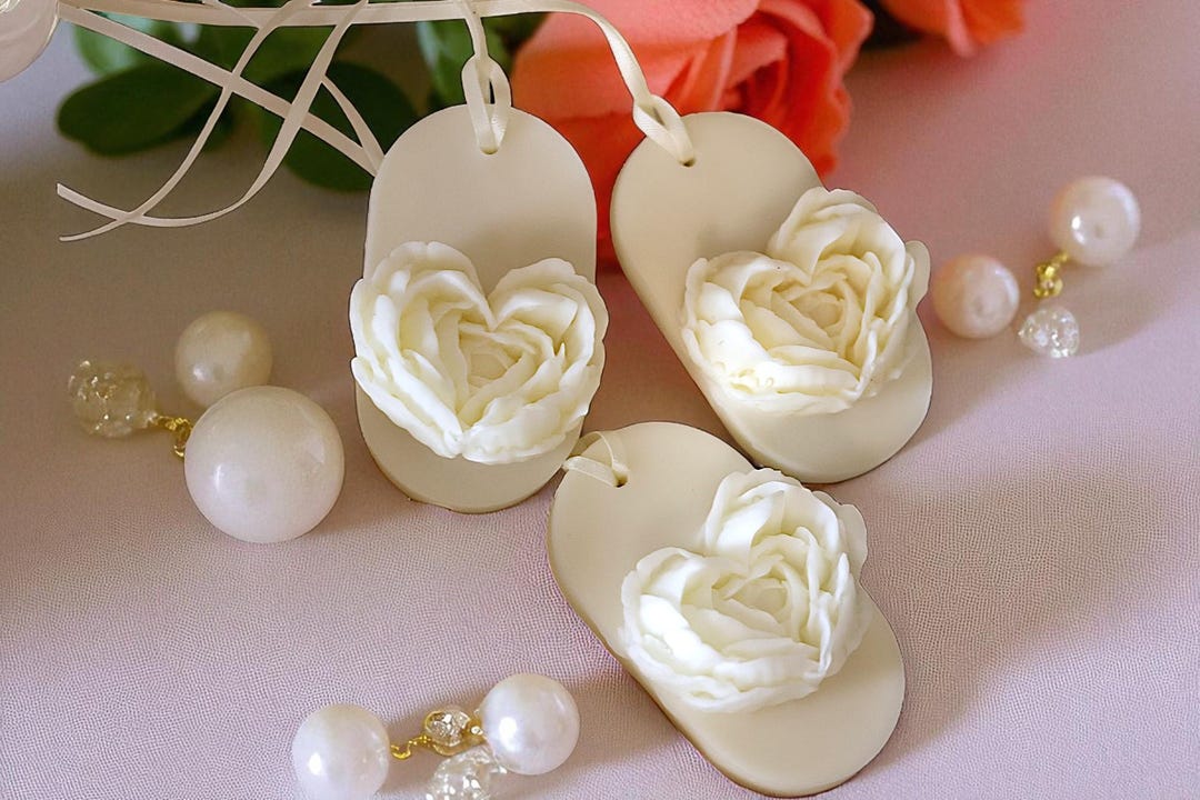 Wedding Wax Sachet With Floral Heart – Handmade Soy Wax Aroma Gift ...