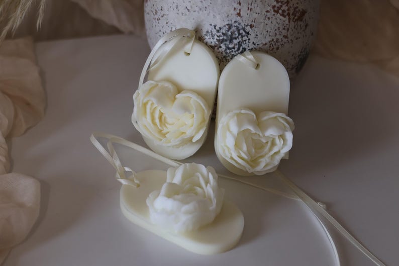 Wedding Wax Sachet With Floral Heart – Handmade Soy Wax Aroma Gift ...
