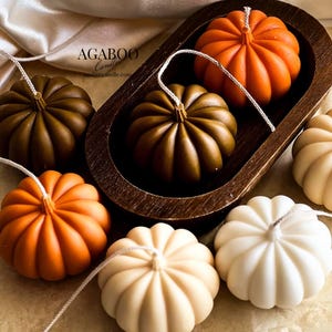 Schattige grote pompoenkaars - Halloween-kaars - herfstkaarscadeau - herfstdecor - feestelijk herfststuk - cadeau Thanksgiving-kaars