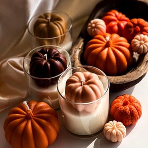 Halloween Behälter Kerze mit Kürbis 9 fl oz - Glas - Halloween Kerze - Festliche Wohnkultur - Thanksgiving Kerze Geschenk