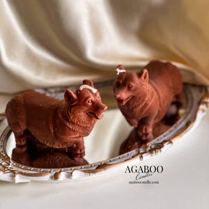 Adorable Corgi Shaped Candle - Animal Candle - Puppy Dog lover - Sculptural Candle - Cute Dog Design - Fun Candle Gift for Corgi Lovers