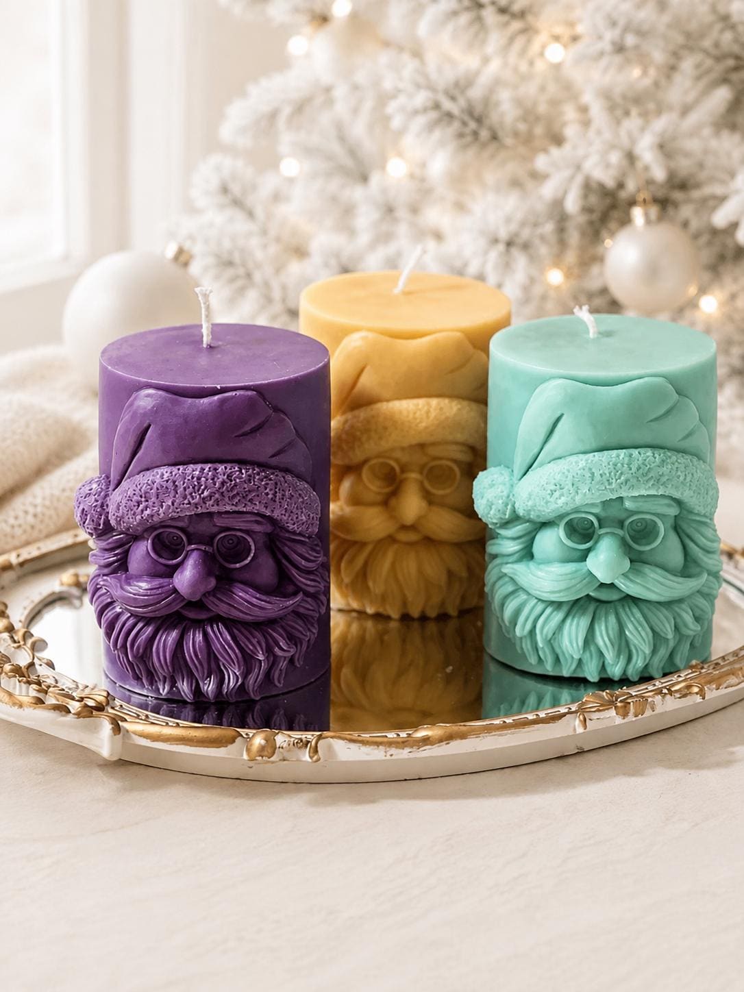 Vintage Santa Claus Candles - Etsy
