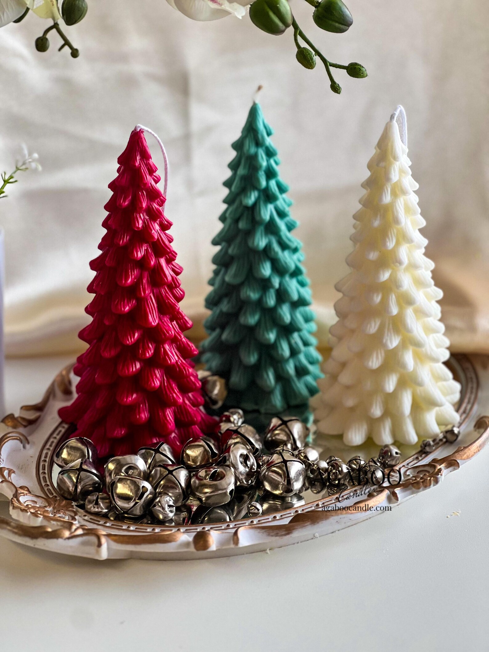 Elegant Christmas Tree Shaped Candles Gallery