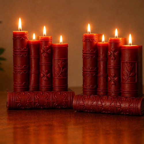 Book Frame Candle – Soy Wax Aesthetic Book Candle, Literary Decor, Unique Gift for Book Lovers, Scented Candle with Color & Scent Options