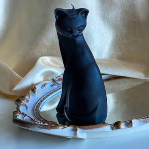 職人の猫キャンドル - 猫好きの方へのギフト - 動物キャンドル - 彫刻キャンドル - 愛らしい猫のギフト - 子猫のデコレーション - 彼女へのギフト
