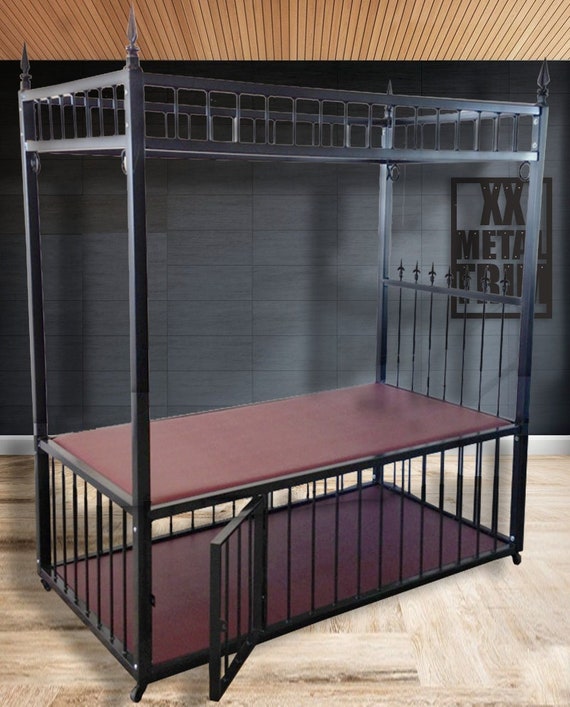 Customizable Steel Bed With Cage Handmade Comfortable Etsy