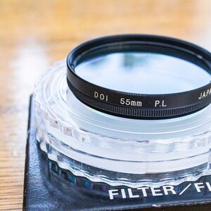 DOI 55mm Polarising Lens Filter w/ Original Box & Protective Case NEAR MINT