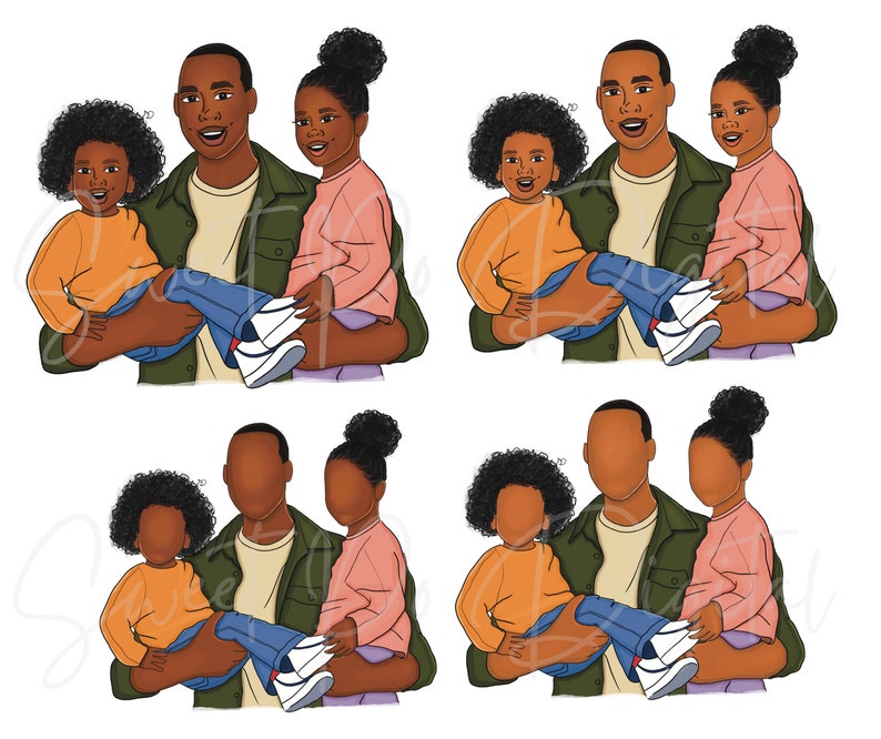 Fathers Day Clip Art Black Father Clip Art Dad Clip Art - Etsy